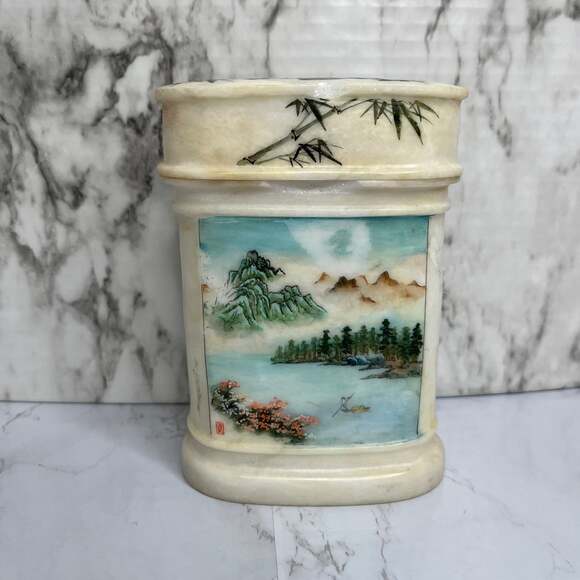 Vintage Asian Stone Bathroom Container - Picture 1 of 6